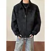 Chaqueta de Nuevo Estilo Otoño/Invierno, Estilo Casual de Gama Alta para Hombres y Mujeres, Solapa, Artículo de Moda, Fresca, Patchwork, Ligeramente Holgada, Atractiva
