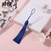 Novos acessórios de marcadores de página com borla de bola de rosca longa, materiais para artesanato de nó chinês, atacado do fabricante