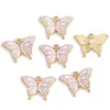 Accesorios de Aleación con Goteo de Aceite de Mariposa Colorida DIY para Bolsas, Llaveros y Collares