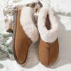 Botas de Nieve para Estudiantes Universitarios con Forro Polar para Mujer, Zapatos de Algodón Cálidos y Modernos de Invierno, Zapatos Peludos sin Cordones, a Prueba de Frío y Versátiles