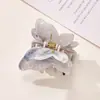 Nuevo Clip de Mariposa de Mármol Francés Super Hada, Pasador Simple y Dulce para la Parte Posterior de la Cabeza, Pinza de Tiburón Pinza para el Cabello Accesorio para el Cabello