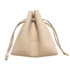 Bolsa con cordón de microfibra para guardar joyas, collares, anillos, empaque de regalo, admite LOGOTIPO personalizado