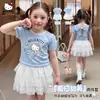 Conjunto de Verano para Niñas 2026 Nuevo Estilo Dulce y Elegante Exquisito Conjunto de Dos Piezas Holgado para Niños Mayores