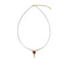 Joyería de Calcedonia Roja Natural Collar Degradado de Perlas Shijia Pulsera de Lujo Ligero con Micro-incrustaciones Rojas Chinas Accesorios de Alta Gama