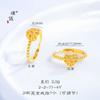 Tienda de oro con anillo, pulsera, colgante, pendiente y collar para mujer de la serie Love Sugar, de seda dorada real bañada en oro brillante de 24 quilates.