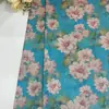 Tendencia Nacional Estilo Pintura al Óleo Seda Completa Xiangyunsha Tela Floral Retro Ropa de Mujer Vestido Cheongsam Falda Media Tela Estampada