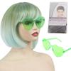 Pelucas Coloridas Transfronterizas con Varios Estilos, Flequillo Lateral, Cabello Corto de Estudiante, Estilos Cortos Europeos y Americanos, Deslumbrantes y Exquisitas