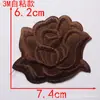 Tamanho pequeno, médio e grande autoadesivo bordado de flor de rosa adesivo de tecido patch branco patch decorativo para roupas flor de tecido acessórios de vestuário
