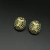 Pendientes de botón de circonita chapados en oro vintage de mediados de la antigüedad, pendientes de diseño de nicho de moda, pendientes de botón de lujo ligeros y sencillos para viajeros.