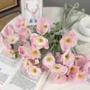 Flores Artificiales de Amapola, Gama Alta, Tacto Realista, Montaje de Escena de Boda, Adornos para Decoración del Hogar, Flores Falsas