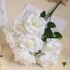 Buquê artificial de 7 cabeças e 9 cabeças, decoração para sala de estar, casamento, flor falsa, layout de sala de casamento, planta verde, flor artesanal 4