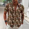 Comércio Exterior Amazon Venda Quente Camisa Masculina com Estampa Digital 3D Dia Nacional Canadense Manga Curta com Bolso Canguru Calças