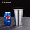 Vaso de cerveza de acero inoxidable 304 transfronterizo de una sola capa Vaso dorado práctico vaso para jugo vaso para bebida fría ins portátil resistente a caídas vaso de agua