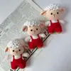 Doce Signos del Zodiaco Colgante Llavero Oveja Pequeña Tejida a Mano Terminada Muñeca de Oveja Pequeña Linda y Adorable en Stock