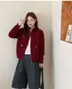 Nuevo Cárdigan de Lana de Doble Cara Tejido Casual con Cremallera y Cuello Alto, Estilo Coreano, Holgado y Versátil, Chaqueta Suéter para Mujer, Otoño e Invierno 2025