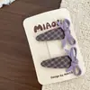 Nuevo pasador de pelo BB geométrico a cuadros para niños, pinza lateral, pinza para flequillo