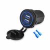 Carregador Veicular Universal USB Duplo Modificado para Carro 12V para 5V À Prova d'Água Extração de Energia para Celular Interface Dupla Carregamento Rápido no Carro