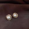 Pendientes de plata 925 con forma de aguja, diamantes y perlas en espiral, sencillos, retro, ligeros, de lujo, de alta gama, elegantes y combinables para mujer.
