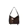 2026 Nueva Bolsa Retro de Gamuza y Terciopelo para Debajo del Brazo para Mujer Bolso Versátil de Alta Gama de un Solo Hombro Bolso Cruzado Casual para Viaje de Otoño/Invierno