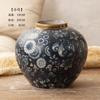 Ornamentos de Vaso Jingdezhen Cerâmica Sala de Estar Arranjo de Flores Gres Pote de Cerâmica Retrô Vaso de Flores Recipiente para Flores