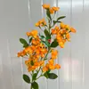 Caramelo naranja de otoño Flor artificial naranja Decoración de boda Retro chino Rojo vino Café Flor falsa Flor de boda Venta al por mayor