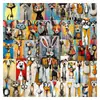 50 Pegatinas de Arte Animal Loco Estilo Basquiat Graffiti para Cuaderno Equipaje DIY Pegatinas Impermeables