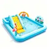 Alberca inflable para niños transfronteriza para uso en casa, piscina de pelotas oceánicas para niños, piscina de juegos con tobogán y rociador de agua para la familia