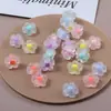 Collar Pulsera Aretes Flor de Colores Acrílico Tridimensional Escarchado para Mujer Accesorios de Joyería DIY Materiales Hechos a Mano
