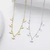 Collar Transfronterizo Nuevo de Plata de Ley S925, Cadena para Clavícula de Estrella de Ocho Puntas con Circonita de Moda y Personalizada, Joyería de Nicho Versátil y Lujo Accesible
