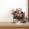 Decoração e embelezamento de trenó de Papai Noel transfronteiriço em acrílico, adereços para plantas em vasos, decoração de gramado externo para pátio, presente para pessoas