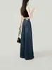 Jeans de Pierna Ancha Vintage para Mujer Otoño 2024 Nuevo Diseño con Sentido Cintura Alta Rectos Sueltos Adelgazantes Combinan con Todo Pantalones de Mopa