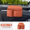 Bolsillo de almacenamiento de cuero para coche, organizador de panel de puerta, portavasos multifuncional para teléfono, bolsa de almacenamiento interior universal
