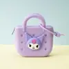 Monedero de silicona con forma de cueva cuadrada para niños, bolso cruzado para caminar, divertido y bonito bolso de silicona para cambio.
