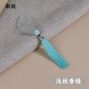 8cm Sombrero Pequeño Plateado Cuentas Borla Pequeña Colgante Pico Poliéster Seda Suave Separador de Libros Hanfu Ropa Disfraz Antiguo Borla Saquito