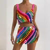 Fabricante Praia Europeu e Americano Transfronteiriço Outono 2024 Amazon Boate Sexy Conjunto de Alças com Lantejoulas Xy20305
