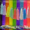 Bandeirola de Tassel de Papel DIY Decoração de Festa de Aniversário Tassel de Papel Casamento Natal Arranjo Decoração para Pendurar no Fundo