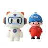 Molde para Memoria USB Personalizado PVC Caucho Blando Imagen de Dibujos Animados Muñeco 3D Doble Uso Memoria USB Mascota de Exposición Regalo Memoria USB