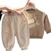 Pantalones Cargo de Color Sólido para Niños Nuevo Estilo Primavera y Otoño para Niños y Niñas Pantalones Casuales de Oso de Moda Pantalones de Bebé con Bolsillos Grandes de Moda
