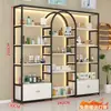 Armário expositor de cosméticos de prateleira, expositor, armário de produtos para salão de beleza e unhas de luxo leve, armário expositor, prateleira de armazenamento, multifuncional