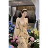 Retro Nuevo Estilo Nacional Chinoiserie Elegante Elegante Deseo Puro Sexy Femenino Cintura Adelgazante Look A-Line Vestido de Tirantes Verano
