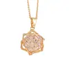Collar Elegante Hueco Brillante de Flor de Rosa para Mujeres Moda Japonesa y Coreana Colgante de Circonita Incrustada Joyería Cadena para Clavícula Collar Nuevo