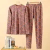 Conjunto Térmico de Cachemira y Seda para Mujer, Forrado de Felpa, Engrosado, Sin Costuras, Generador de Calor, Ropa Interior de Terciopelo Alemán, Capa Base, Ropa de Otoño, Pantalones de Otoño, Invierno