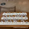 Cuentas de calabaza de cristal blanco natural, pulsera DIY hecha a mano, pulsera, joyería, accesorios de moda, S1626