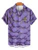 Camisa de Elementos Creativos Transfronterizos de Comercio Exterior 2023 Nueva Impresión Digital 3D Camisa Holgada de Manga Corta Moderna Top para Hombre
