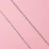Colar Corrente Cruzada Fosca Prata de Lei S925 Yinjia Temperamento Simples Versátil para o Dia a Dia e Deslocamento Sem Pingente