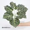 9 plantas verdes artificiais com folhas realistas, arranjos florais de haste única, adequados para canteiros, paredes de plantas, arranjos florais, paisagismo e fins decorativos