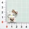 Acessórios de Resina de Gato KT Leopardo Luminoso Fofo Grampo de Cabelo DIY Feito à Mão Fivela de Sapato Clipe de Bico de Pato Caneta com Contas Pacote