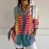 Nuevas Camisas de Mujer 2025 Verano Tendencia Popular Europea y Americana Mangas Descubiertas Mangas Tres Cuartos Camisas Impresión 3D