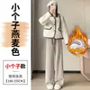 Pantalones de Arroz Glutinoso de Tubo Recto Engrosado para Mujer Primavera y Otoño 2026 Nuevo Estilo Terciopelo Plus Cintura Alta Caída Pierna Estrecha Pierna Ancha Pantalones Modernos