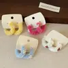 Aretes de Aro con Lazo de Felpa Dopamina para Mujer, Elegantes y Versátiles para Otoño e Invierno